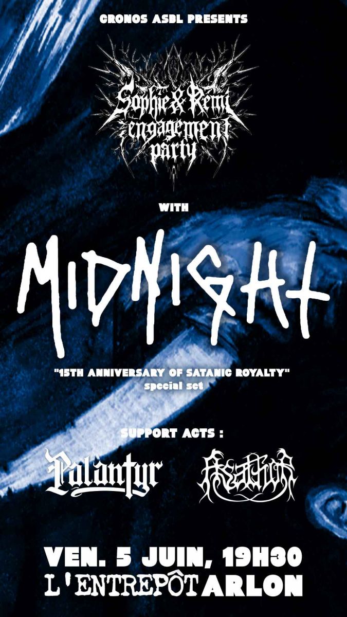 Affiche officielle Midnight + Palantyr + Asathor a L'Entrepot