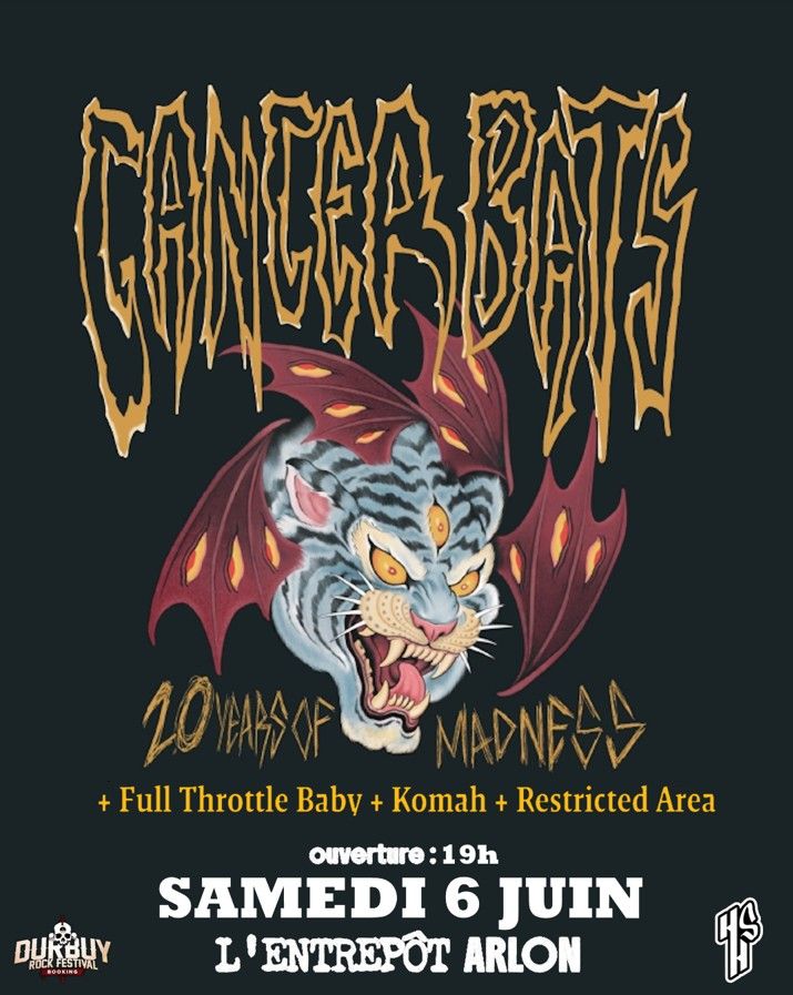 Affiche officielle Cancer Bats a L'Entrepot