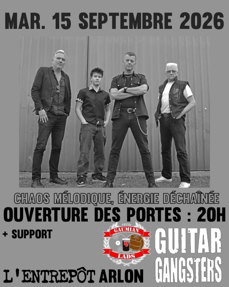 Affiche officielle Guitar Gangsters a L'Entrepot